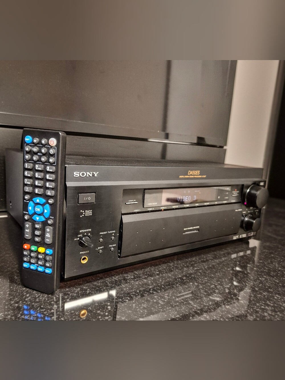 Vintage Sony Black DA50/ES  Digital=High=End Cinema Surround Receiver - Black